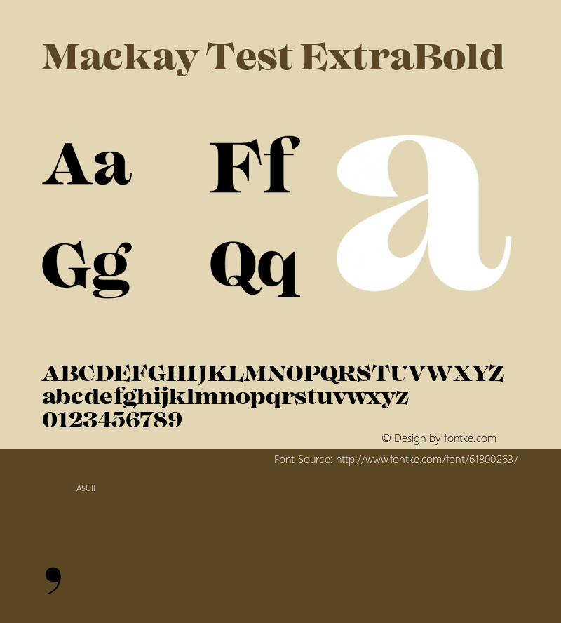 Mackay Test ExtraBold Version 1.001;PS 001.001;hotconv 1.0.88;makeotf.lib2.5.64775图片样张