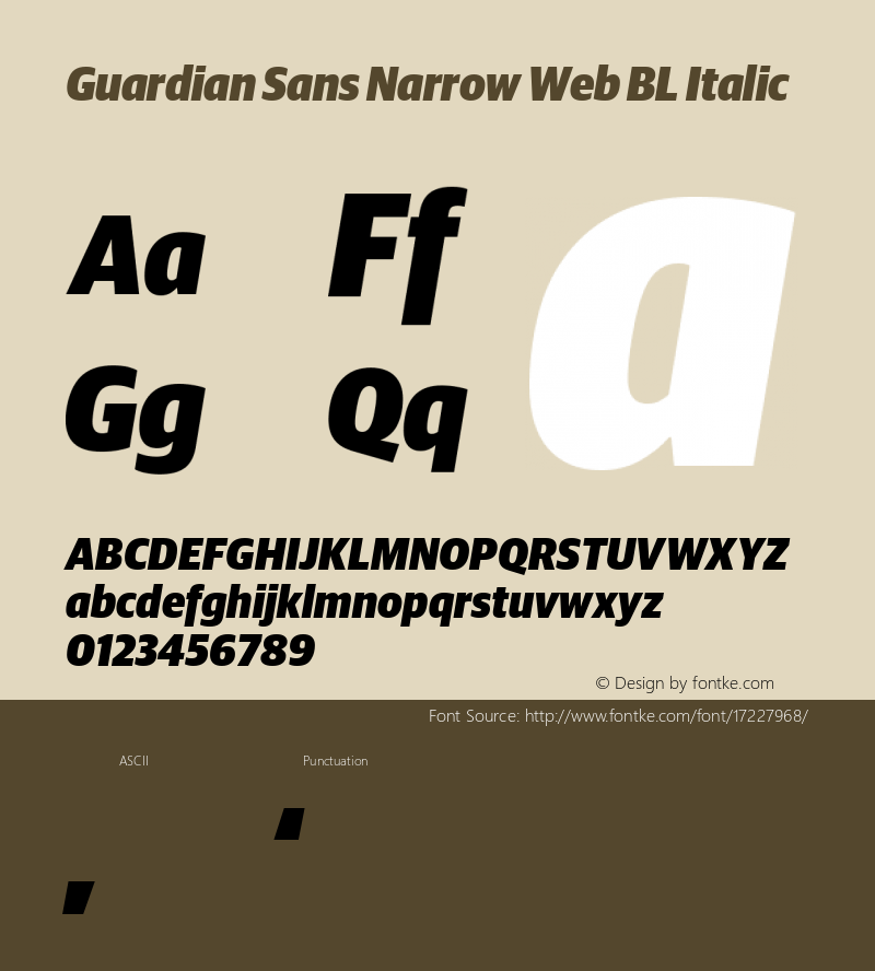 Guardian Sans Narrow Web BL Italic Version 1.1 2012图片样张