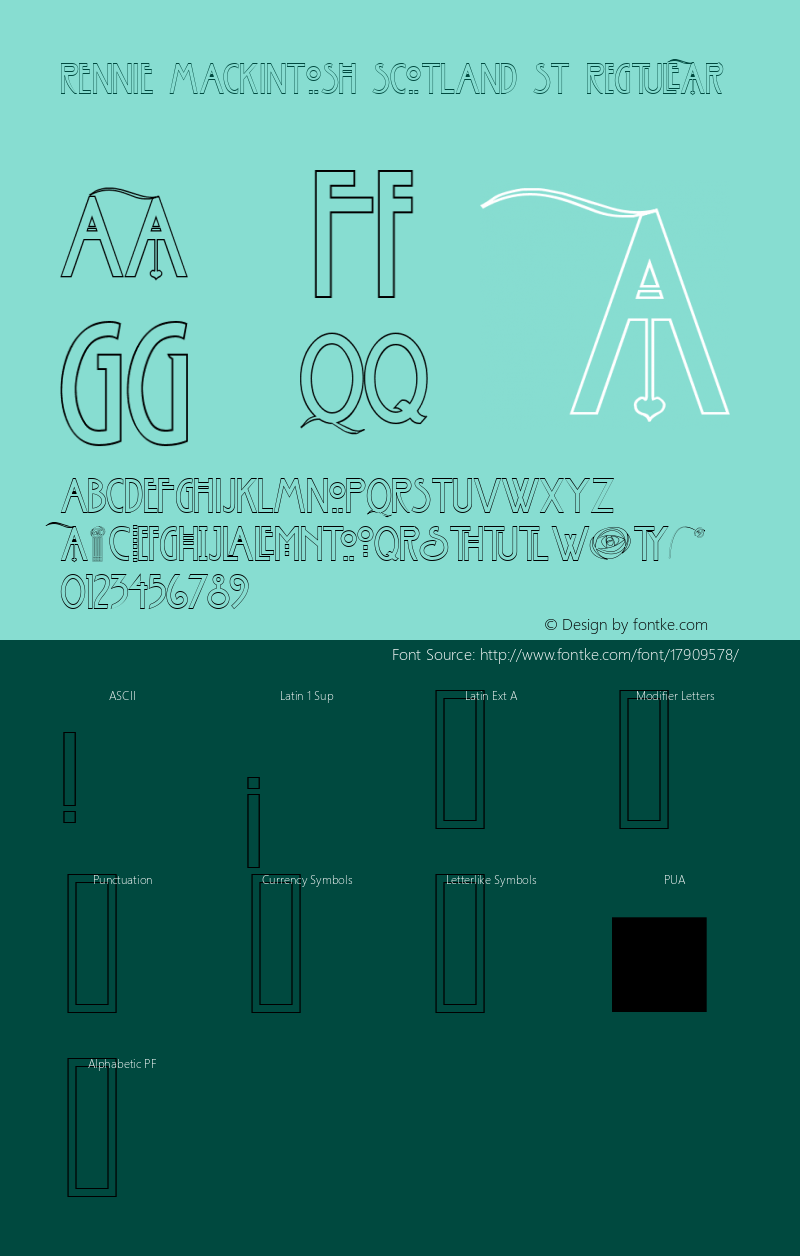 RENNIE MACKINTOSH SCOTLAND ST Regular Version 1.000图片样张