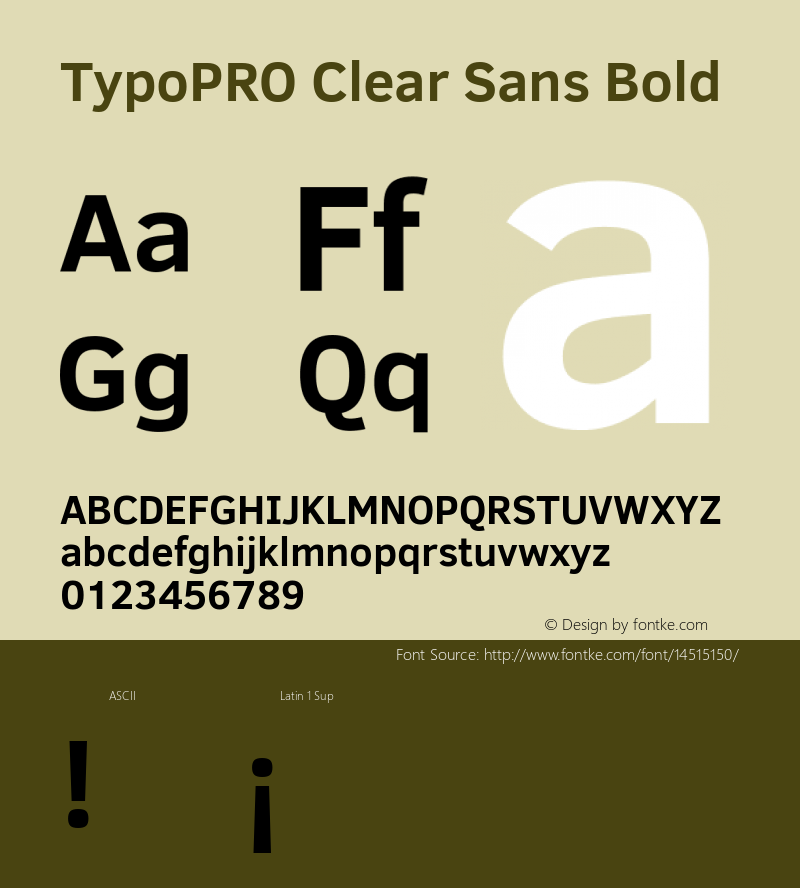 TypoPRO Clear Sans Bold Version 1.00图片样张