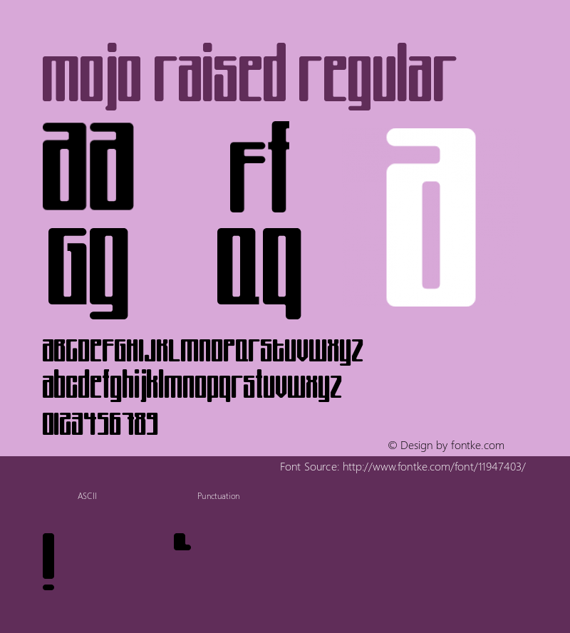 Mojo Raised Regular Version 1.0图片样张