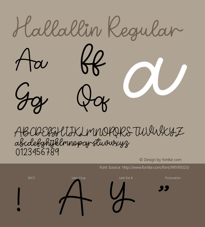 Hallallin Version 1.001;Fontself Maker 3.5.4图片样张