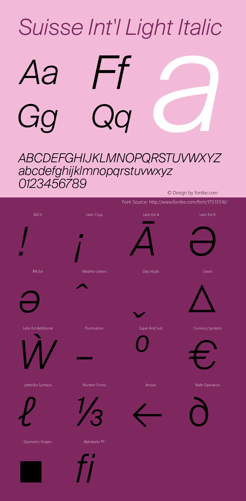 Suisse Int'l Light Italic Version 2.100图片样张