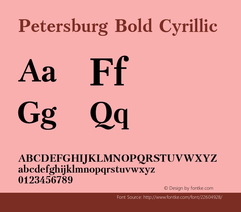 Petersburg Bold Cyrillic 001.000图片样张