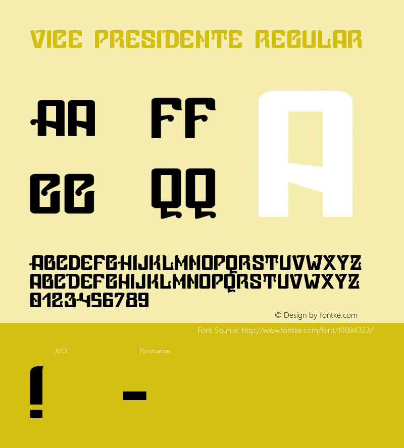 Vice Presidente Regular Macromedia Fontographer 4.1 2001.01.02.图片样张