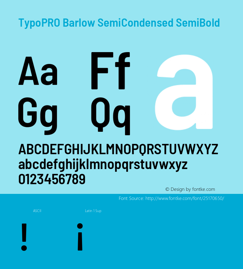 TypoPRO Barlow Semi Condensed SemiBold Version 1.301图片样张