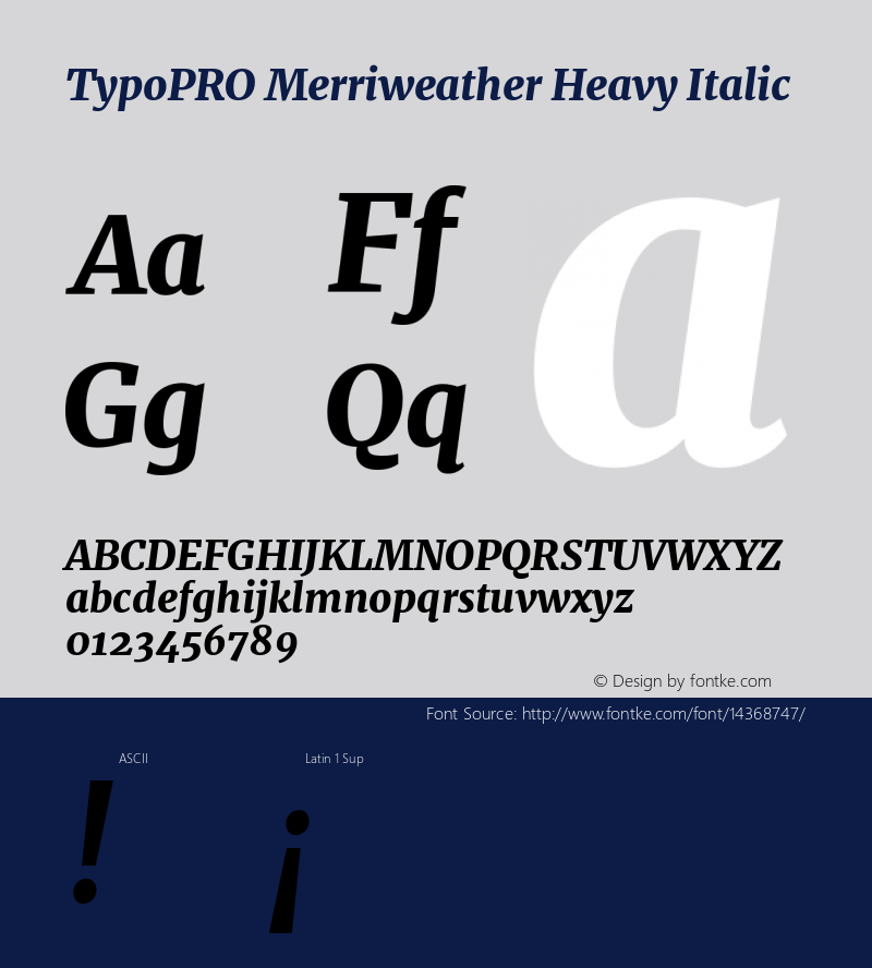 TypoPRO Merriweather Heavy Italic Version 1.001图片样张