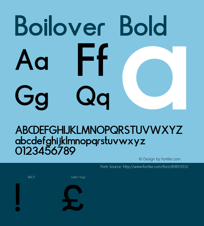 Boilover Bold Version 1.000; ttfautohint (v1.8.3.10-c5d8)图片样张