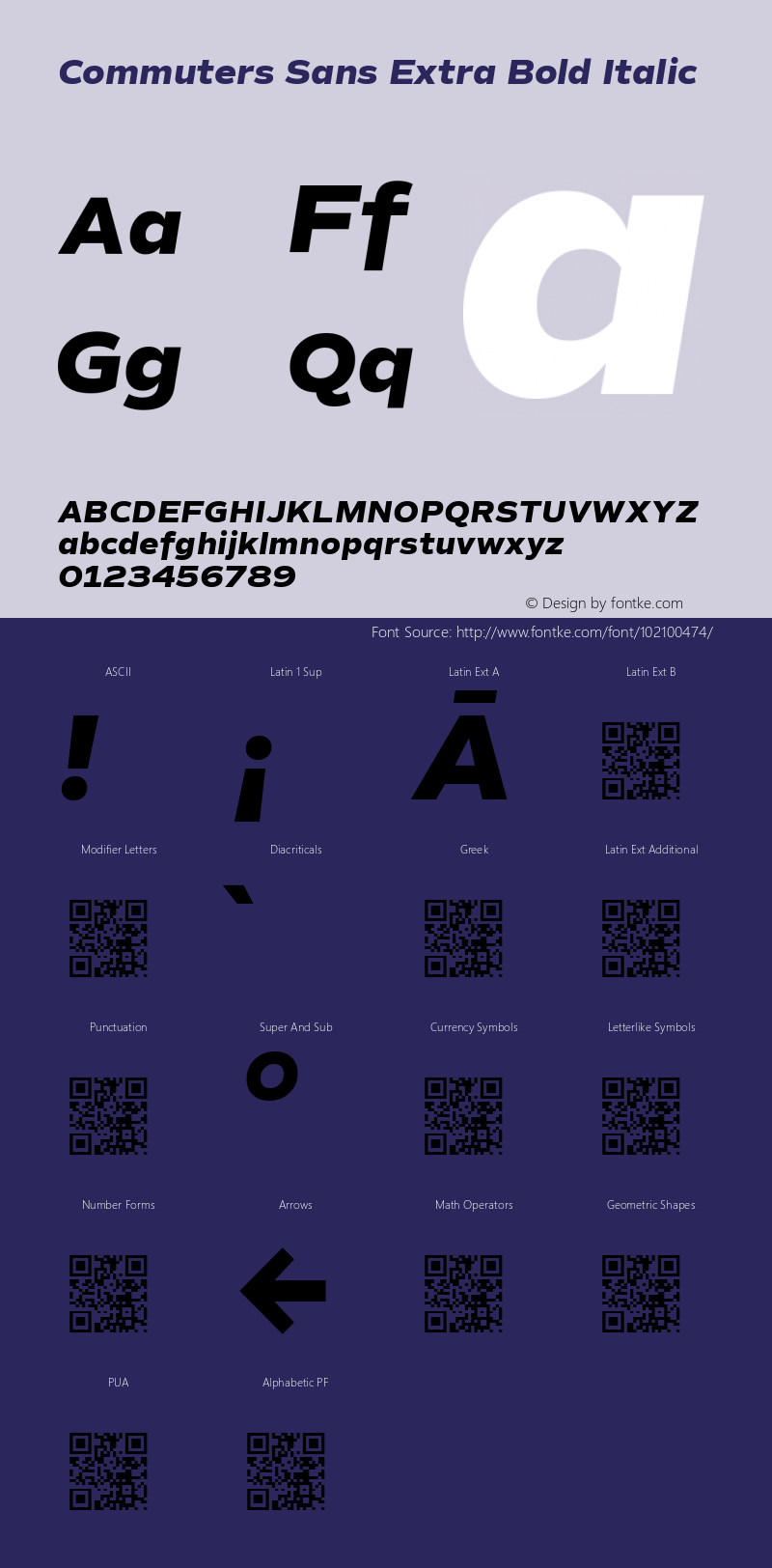 Commuters Sans Extra Bold Italic 1.100图片样张