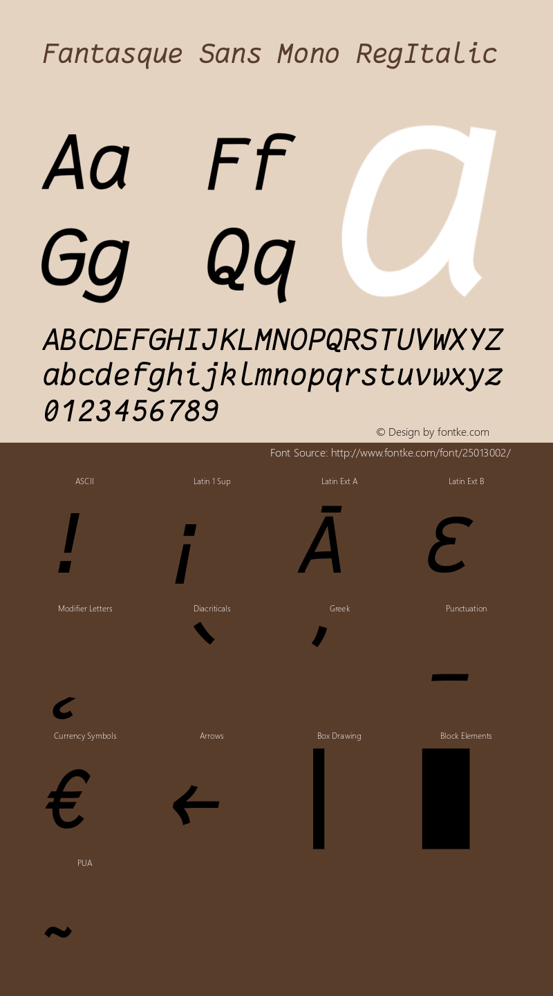 Fantasque Sans Mono Regular Italic Version 1.6图片样张
