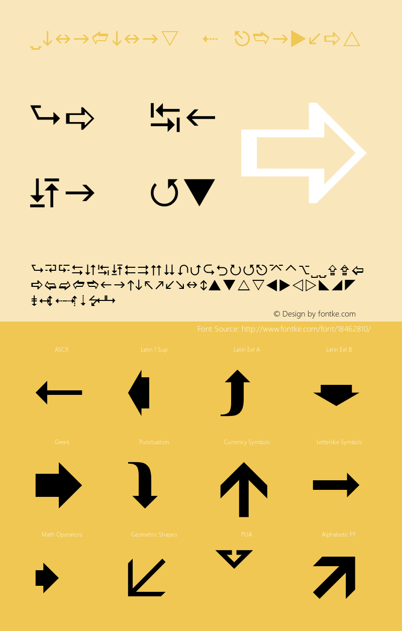 Wingdings 3 Regular Version 1.50图片样张