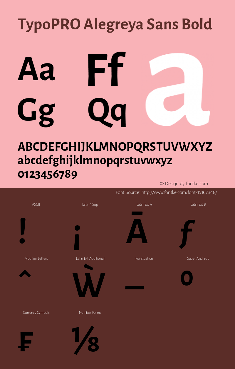 TypoPRO Alegreya Sans Bold Version 1.000;PS 001.000;hotconv 1.0.70;makeotf.lib2.5.58329 DEVELOPMENT图片样张