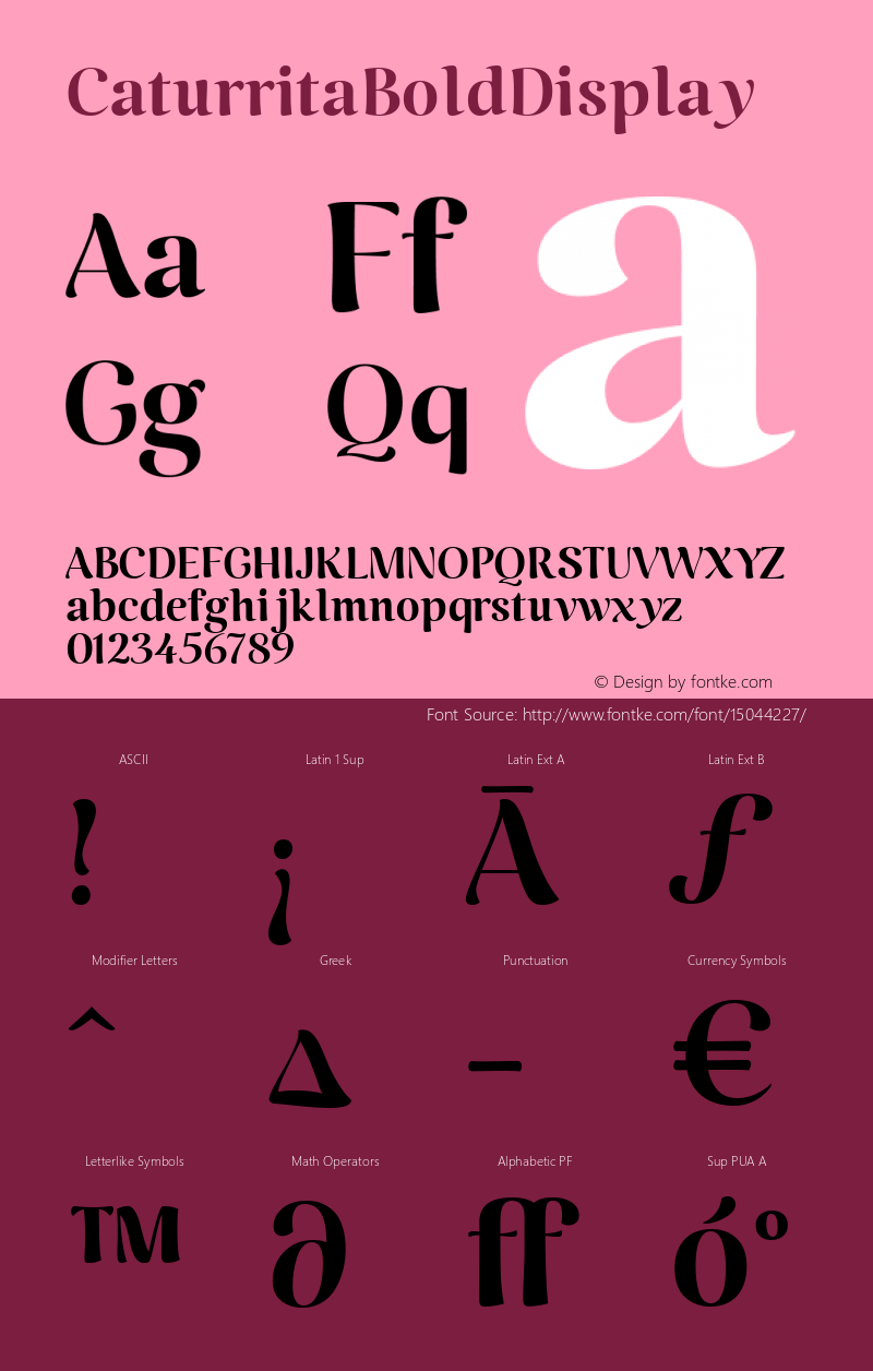 CaturritaBoldDisplay ☞ 001.000;com.myfonts.easy.armasen.caturrita-display.bold.wfkit2.version.46dP图片样张