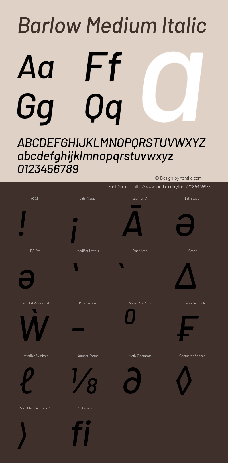 Barlow Medium Italic Version 1.422图片样张