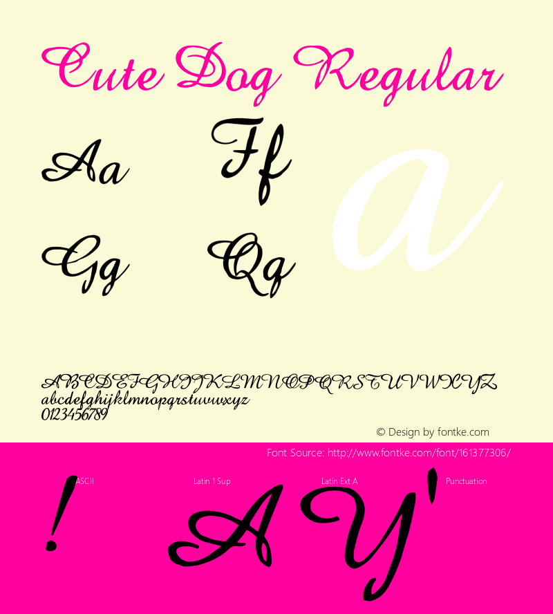 Cute Dog Version 1.005;Fontself Maker 3.5.4图片样张