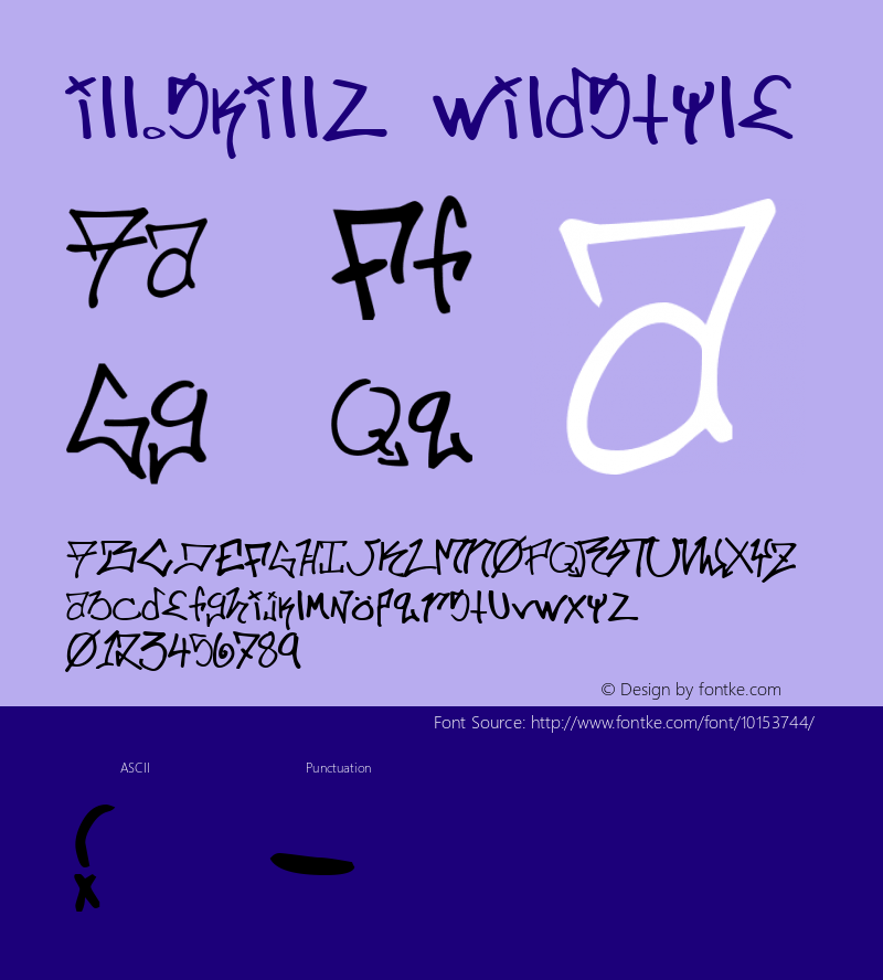 ill.skillz wildstyle (c) xero harrison 2003 / type|size = xero图片样张