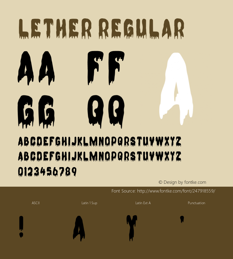 LETHER Version 1.001;Fontself Maker 3.5.7图片样张