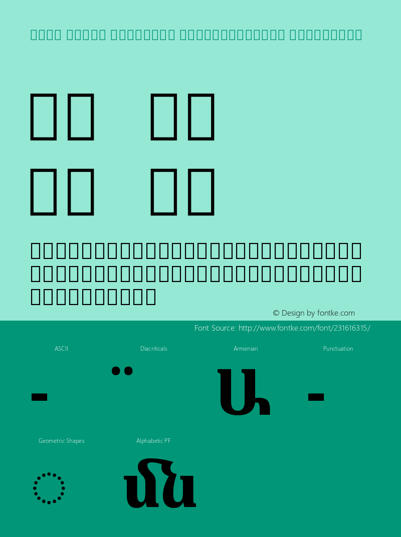 Noto Serif Armenian SemiCondensed ExtraBold Version 2.005图片样张