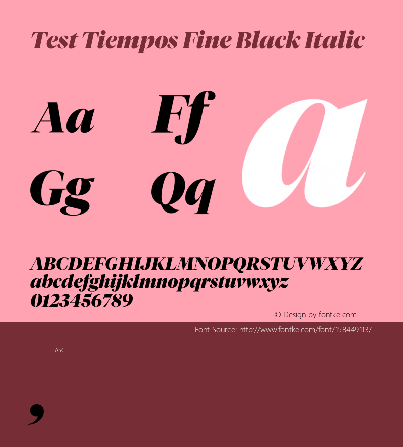 Test Tiempos Fine Blk Italic Version 1.007;hotconv 1.0.116;makeotfexe 2.5.65601图片样张