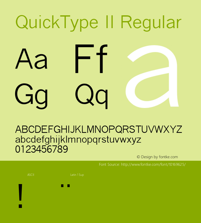 QuickType II Regular Version 3.00图片样张