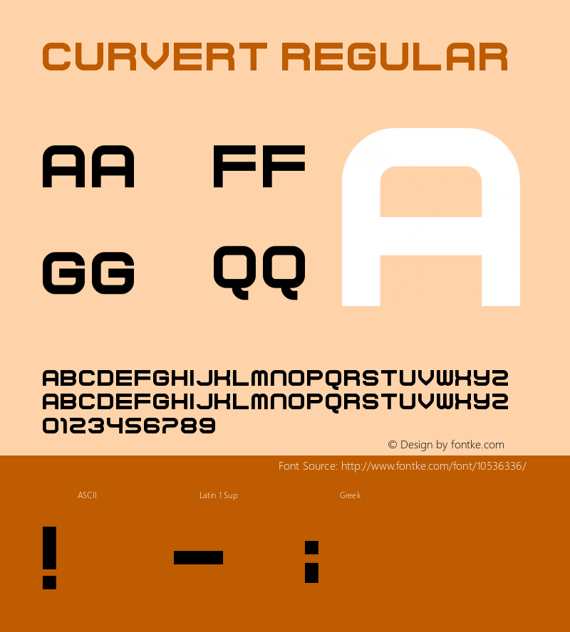 Curvert Regular Version 1.00 January 19, 2014, initial release图片样张