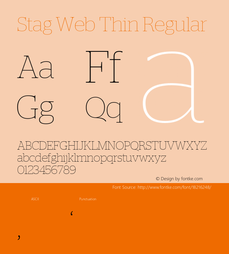 Stag Web Thin Regular Version 2.1 2011图片样张