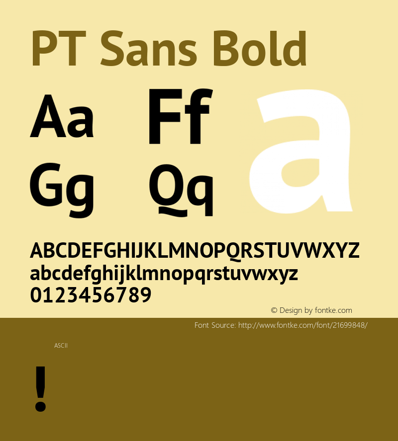 PT Sans Bold 图片样张