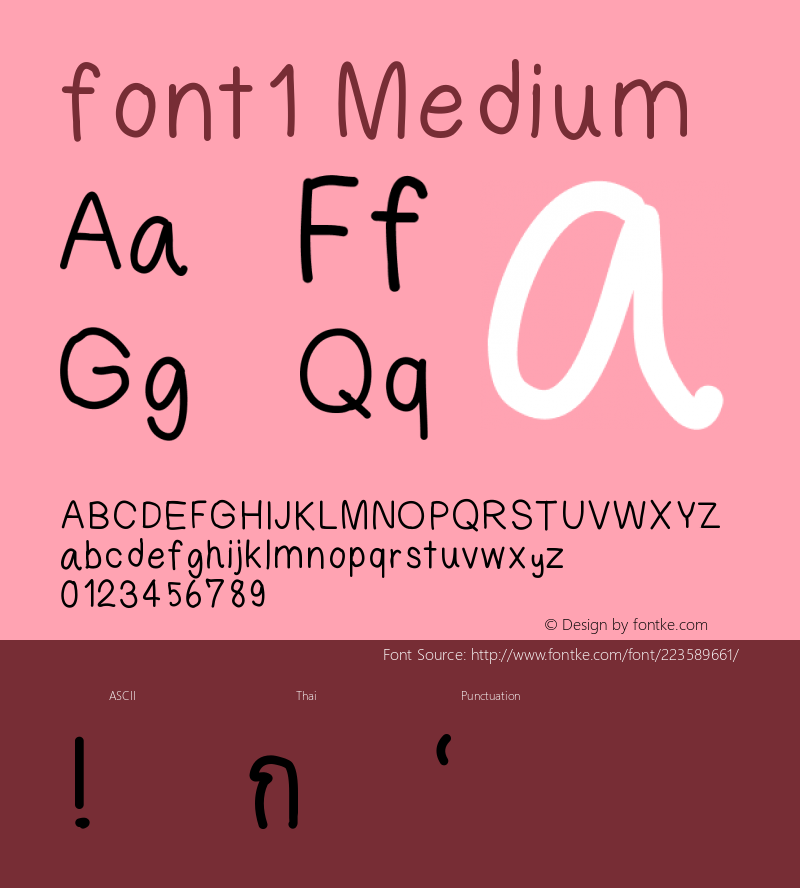 font1 Version 001.000图片样张