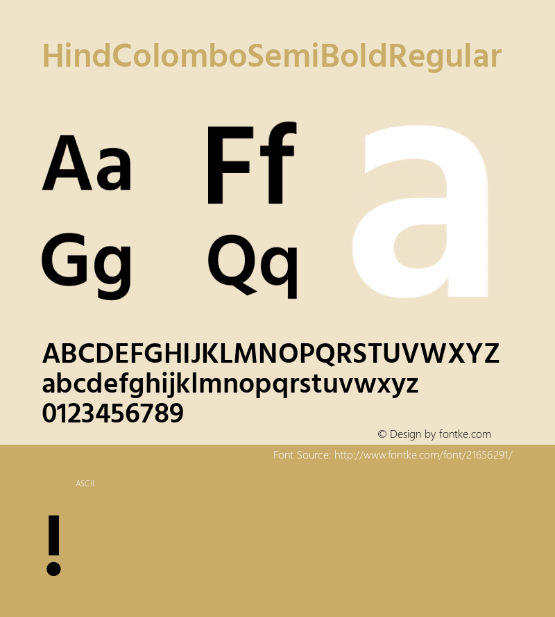 HindColomboSemiBold Version 1.0图片样张