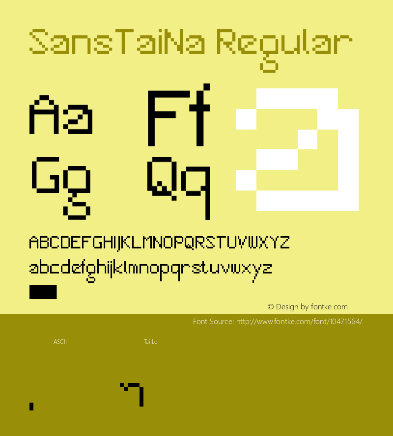 SansTaiNa Regular Version 1.0图片样张