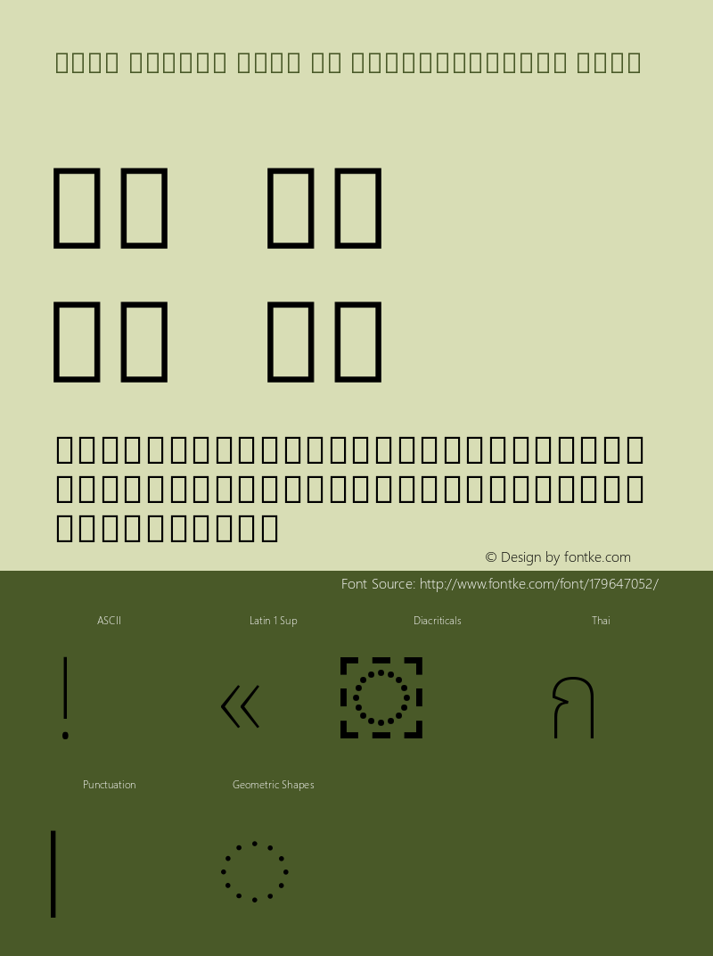 Noto Looped Thai UI SemiCondensed Thin Version 1.00图片样张