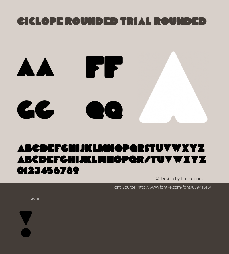 Ciclope Rounded Trial Rounded Version 1.000图片样张