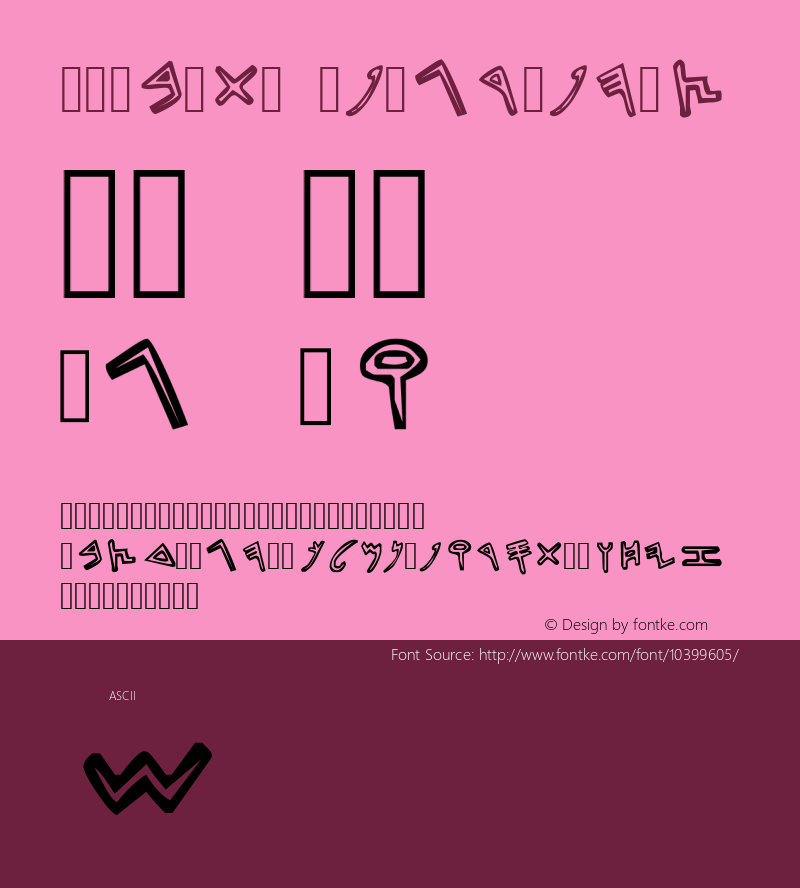 Moabite Epigraphic Version Macromedia Fontograp图片样张