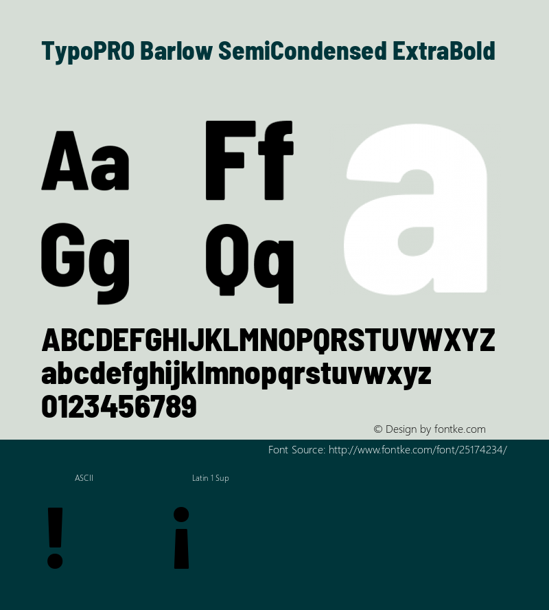 TypoPRO Barlow Semi Condensed ExtraBold Version 1.301图片样张