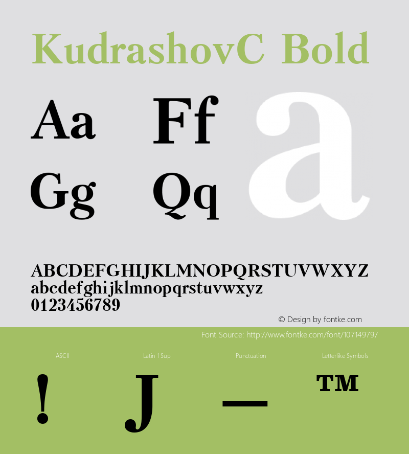 KudrashovC Bold 1.0 Thu Feb 15 10:14:35 1996图片样张