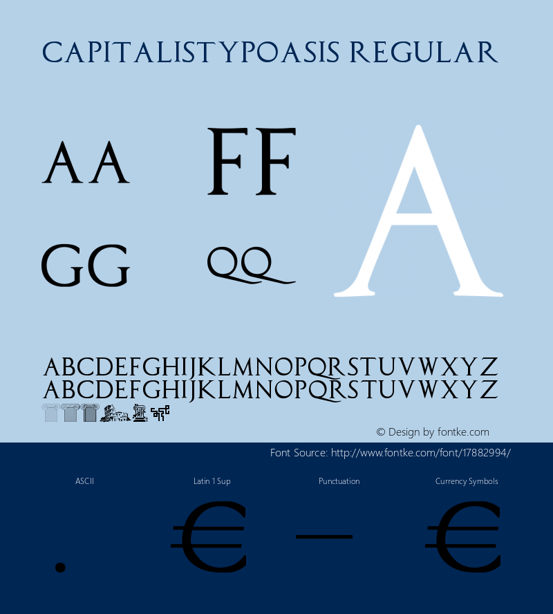 CapitalisTypOasis Regular 1.0图片样张