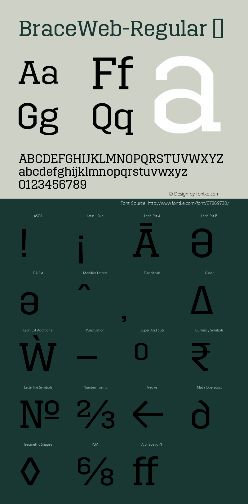 ☞BraceWeb Version 1.000;com.myfonts.easy.autodidakt.brace.regular.wfkit2.version.4obv图片样张