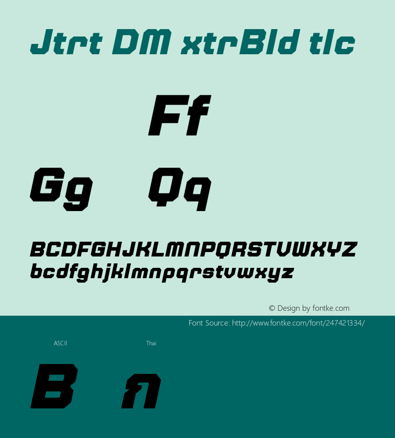 Jaturat DEMO ExtraBold Italic Version 1.001;Glyphs 3.1.2 (3151)图片样张