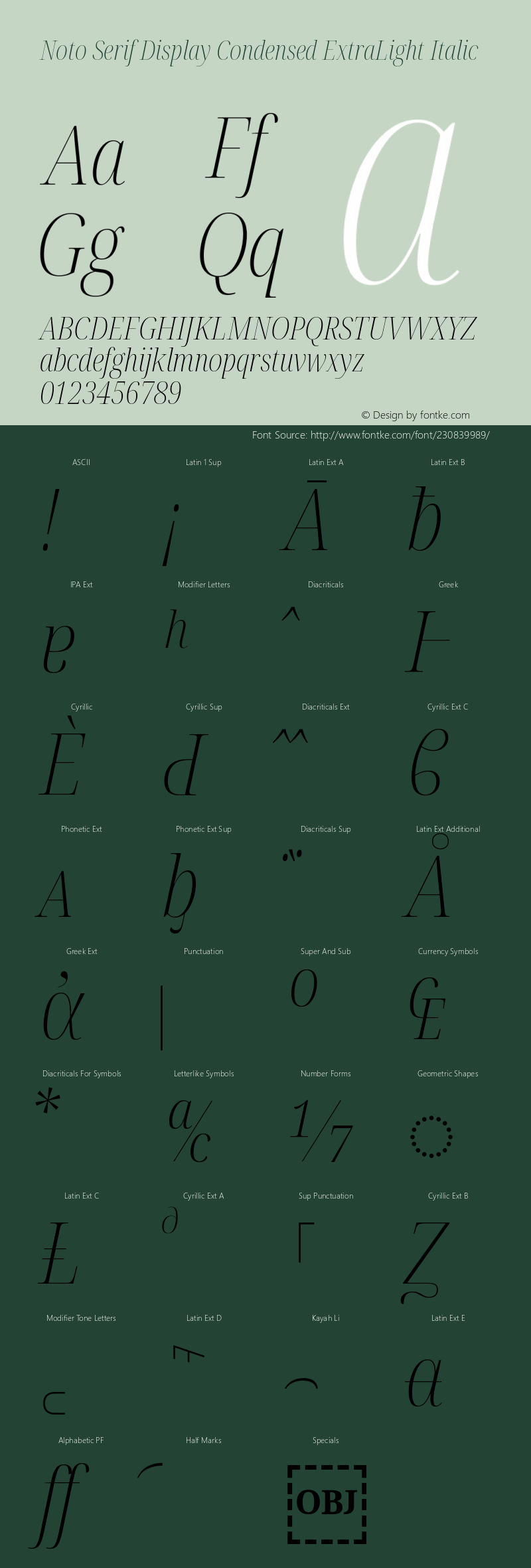 Noto Serif Display Condensed ExtraLight Italic Version 2.007; ttfautohint (v1.8) -l 8 -r 50 -G 200 -x 14 -D latn -f none -a qsq -X 