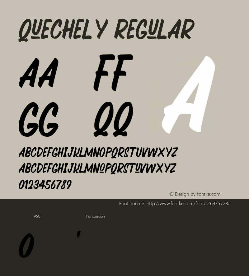 Quechely-Regular Version 1.000图片样张