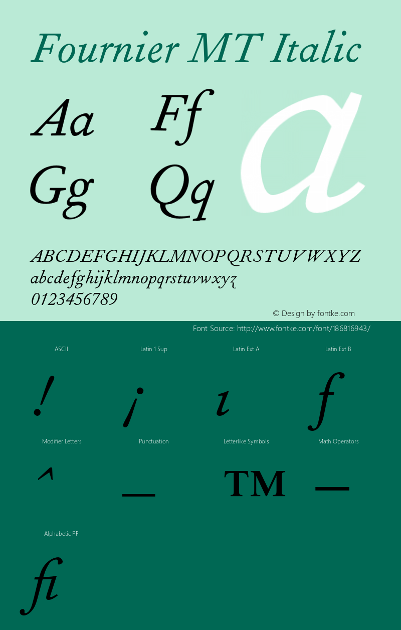 FournierMT-Italic 001.004图片样张