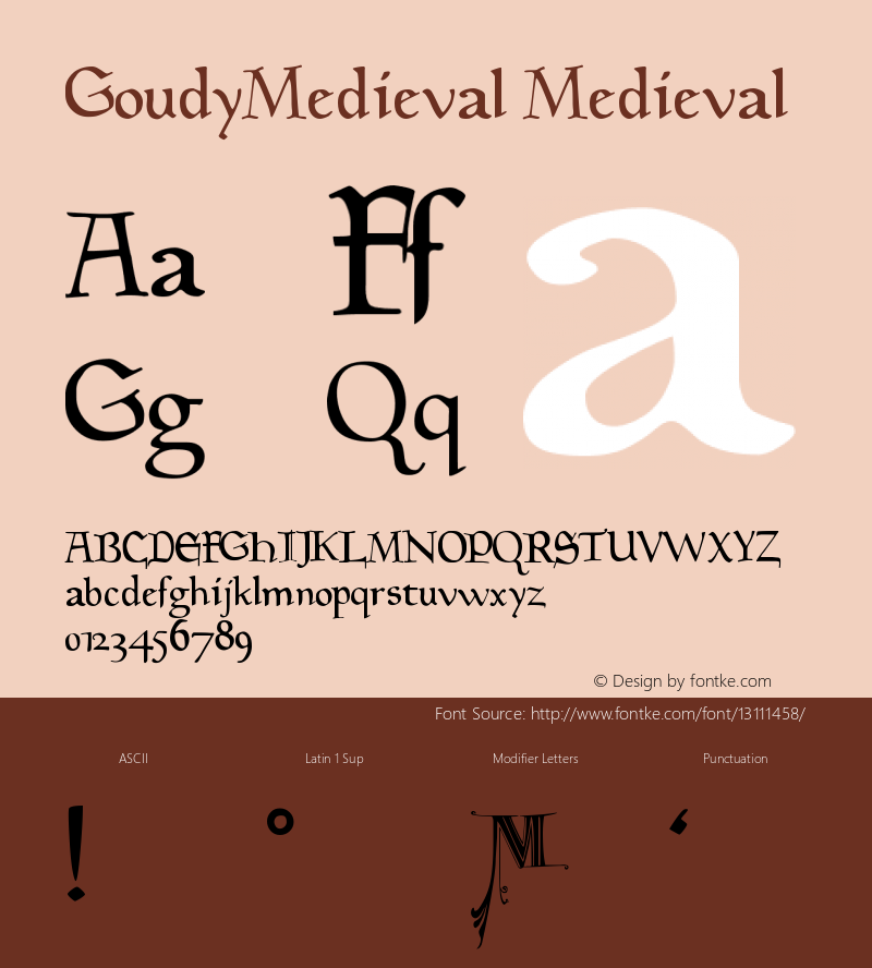 GoudyMedieval Medieval Version 001.001图片样张