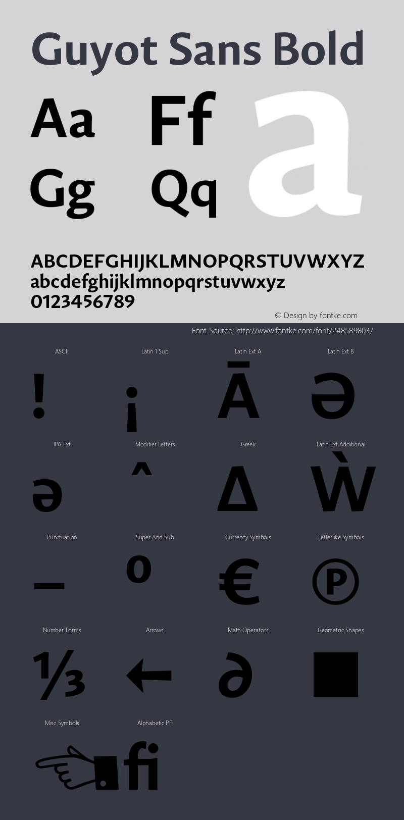 Guyot Sans Bold Version 1.000图片样张