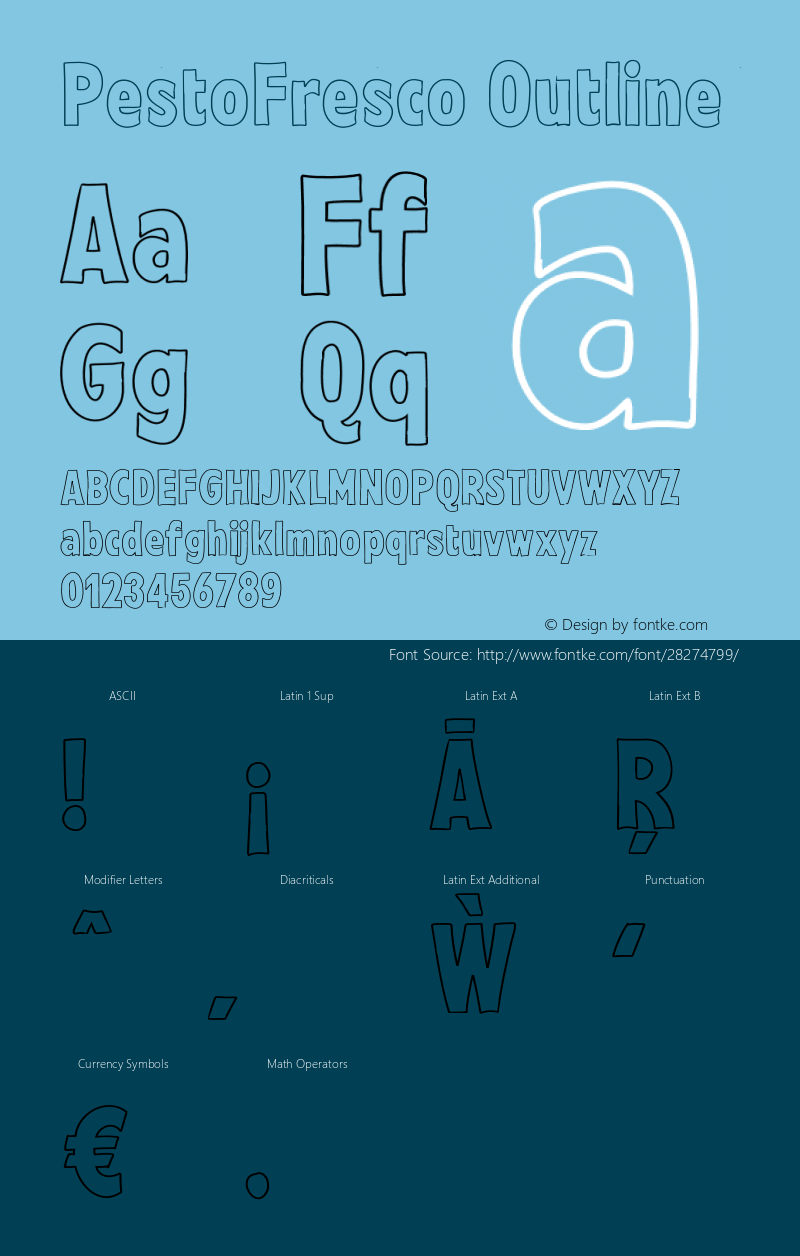 PestoFresco-Outline Version 1.000;PS 001.000;hotconv 1.0.88;makeotf.lib2.5.64775图片样张