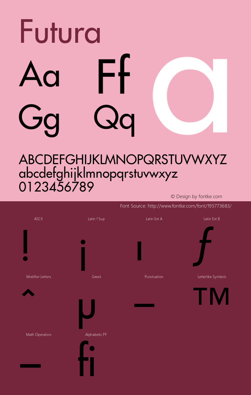 ☞Futura Medium Version 001.002 ;com.myfonts.easy.mti.futura.medium.wfkit2.version.tgT图片样张