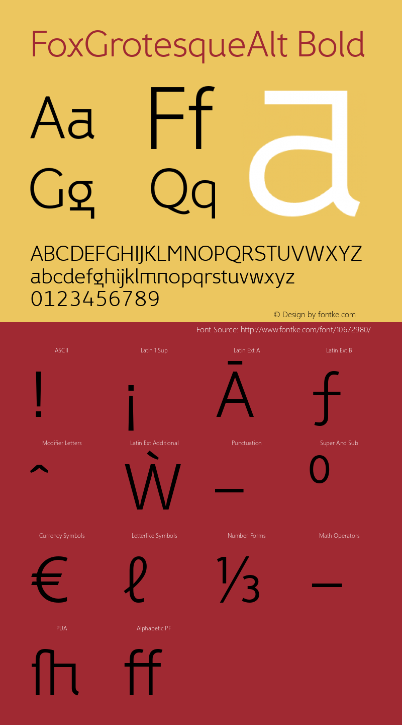 FoxGrotesqueAlt Bold Version 1.000;com.myfonts.easy.tipografiaramis.fox-grotesque.alt-light.wfkit2.version.3Pma图片样张