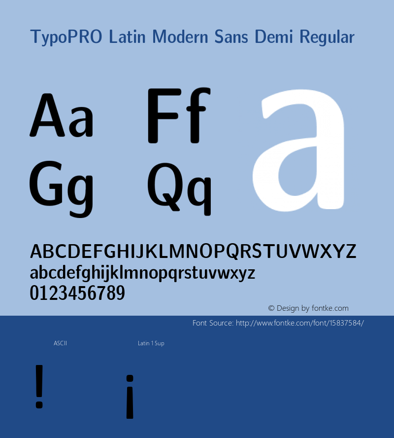 TypoPRO Latin Modern Sans Demi Regular Version 2.004;PS 2.004;hotconv 1.0.49;makeotf.lib2.0.14853图片样张