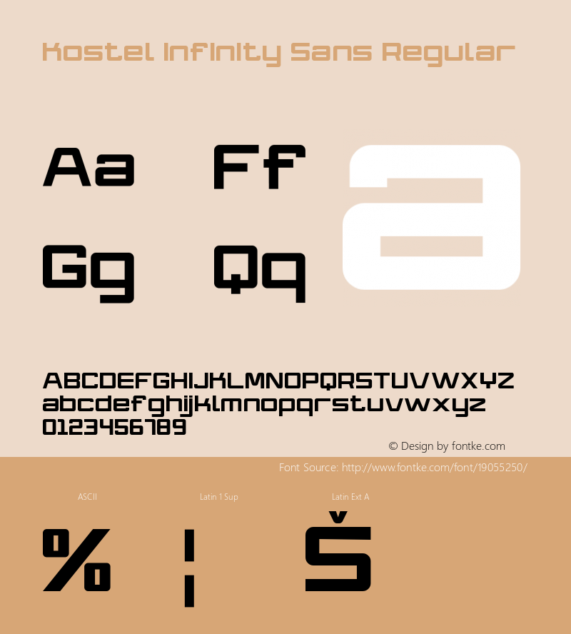 Kostel Infinity Sans Regular Version 1.012 July 8, 2012图片样张