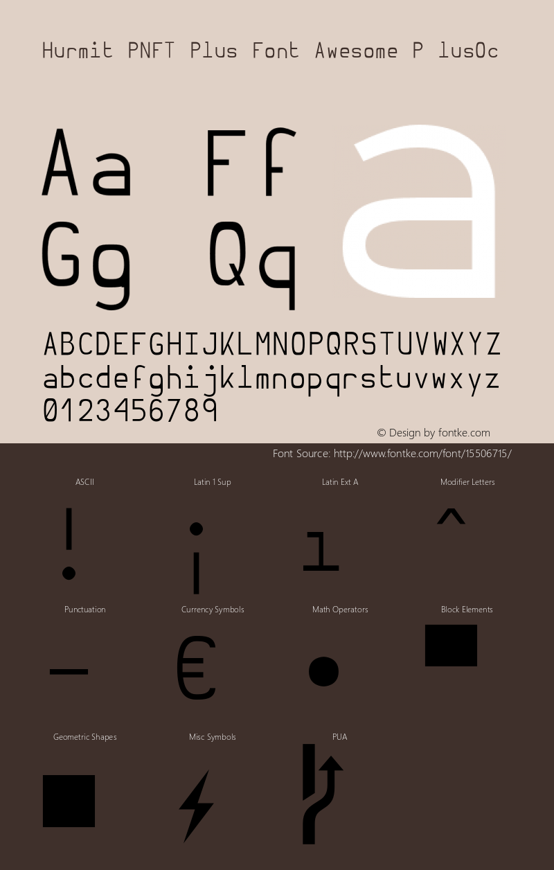 Hurmit PNFT Plus Font Awesome P lusOc Version 0.4.0图片样张