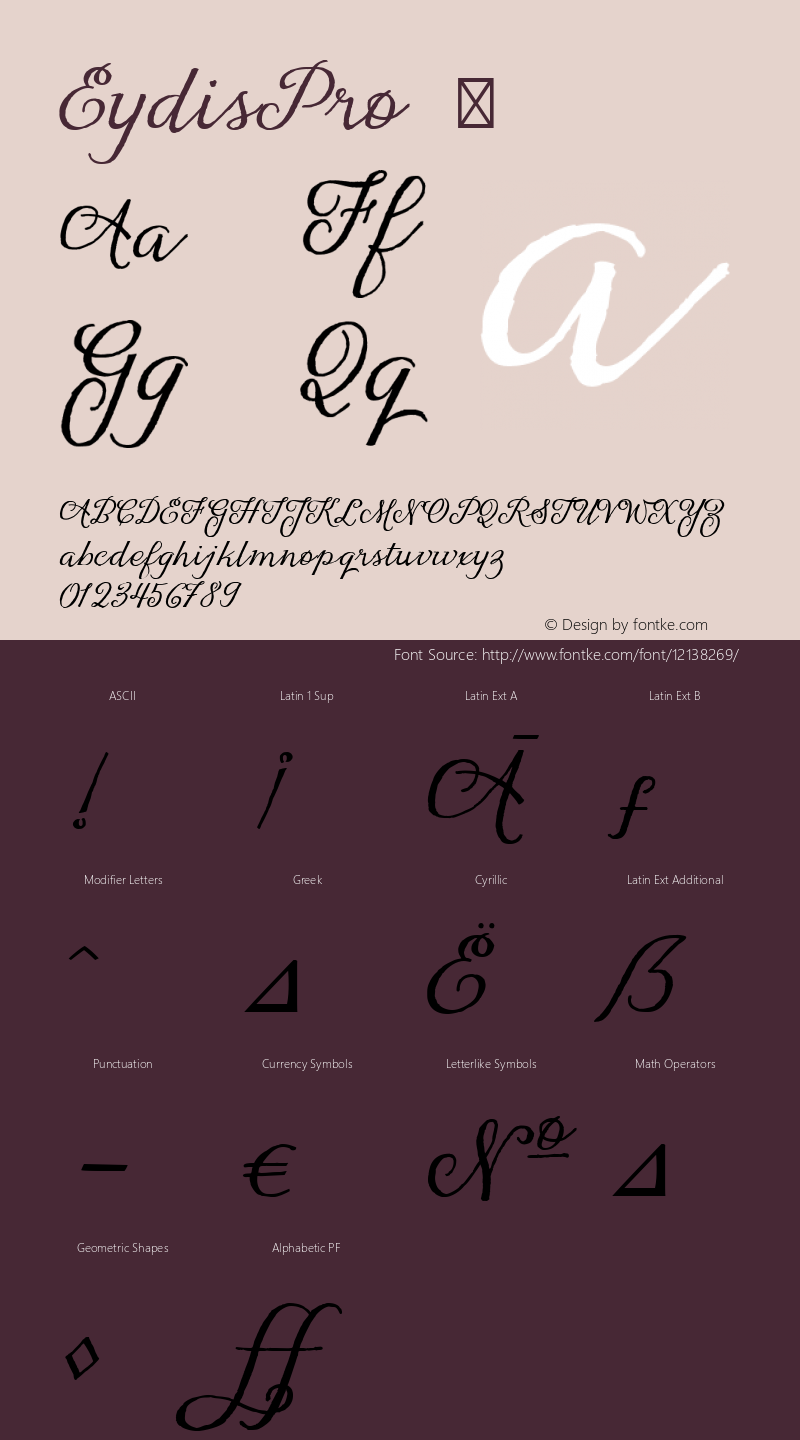 EydisPro ☞ Version 1.000;com.myfonts.eurotypo.eydis.pro.wfkit2.42Dv图片样张